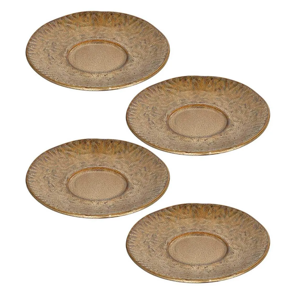 Keramikuntertasse MATERA 15 cm beige 4er-Set