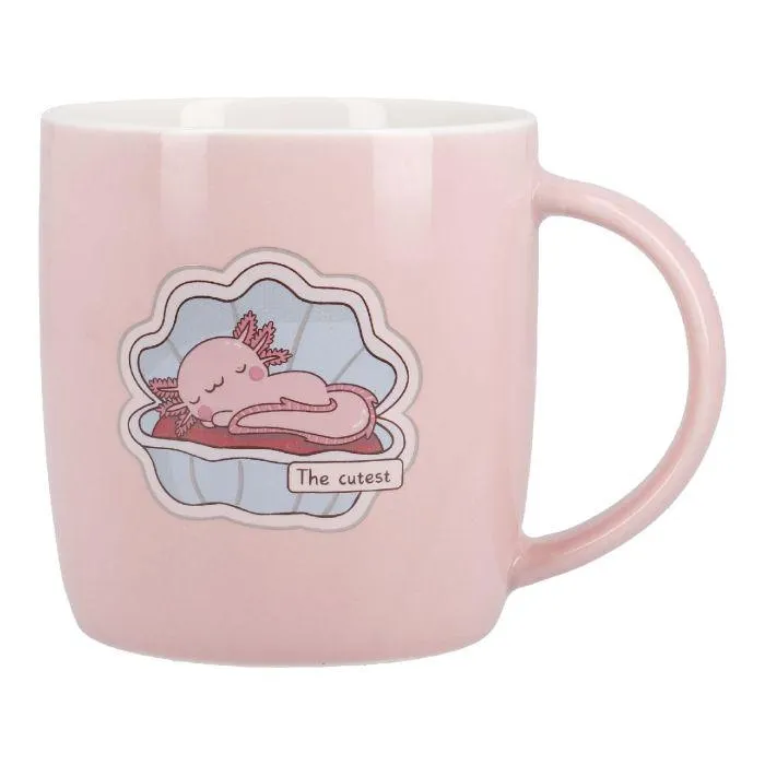 Becher Axolotl, Muschel/rosa, 350 ml
