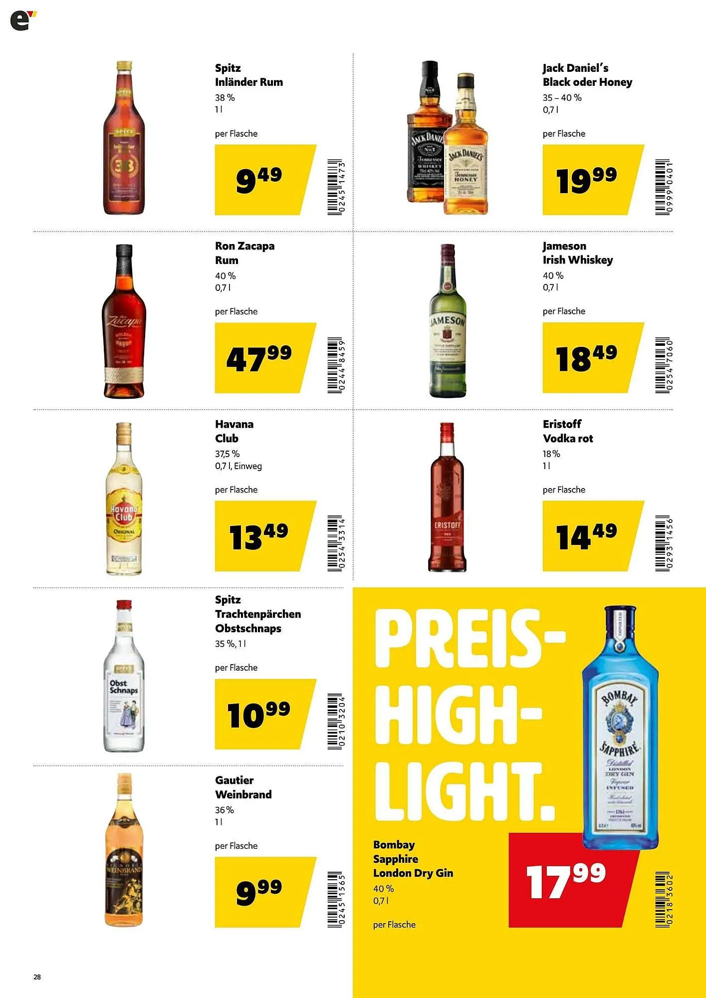 Eurogast Grissemann Flugblatt von 12. Jänner bis 24. Jänner 2026 - Flugblätt seite  28