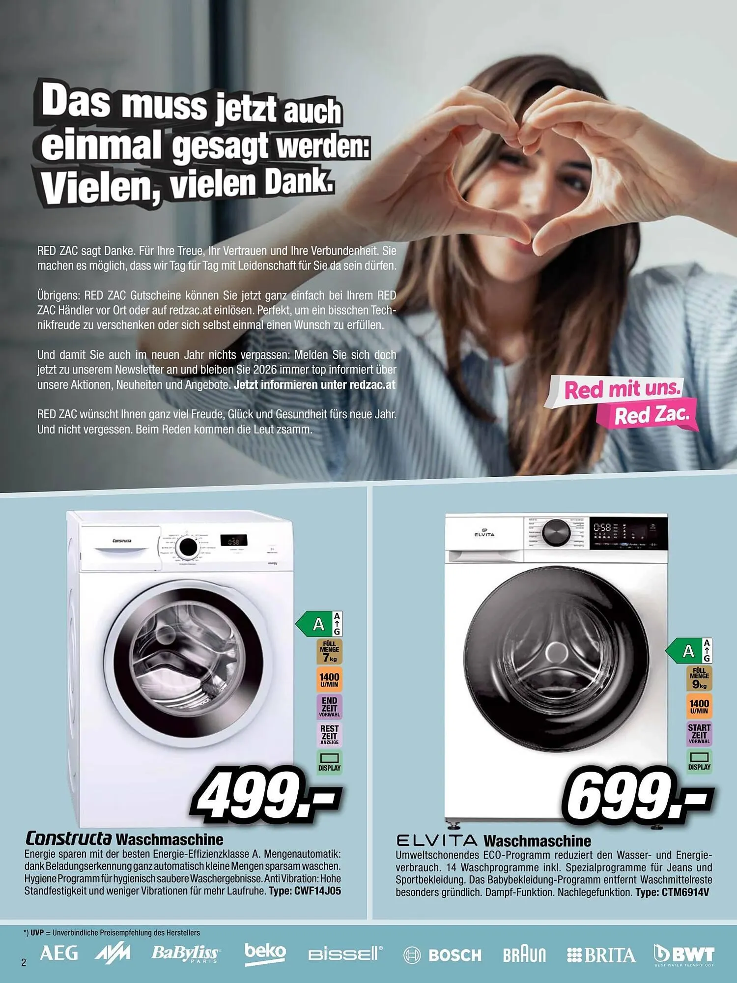 Red Zac Flugblatt von 26. Dezember bis 14. Jänner 2026 - Flugblätt seite 2