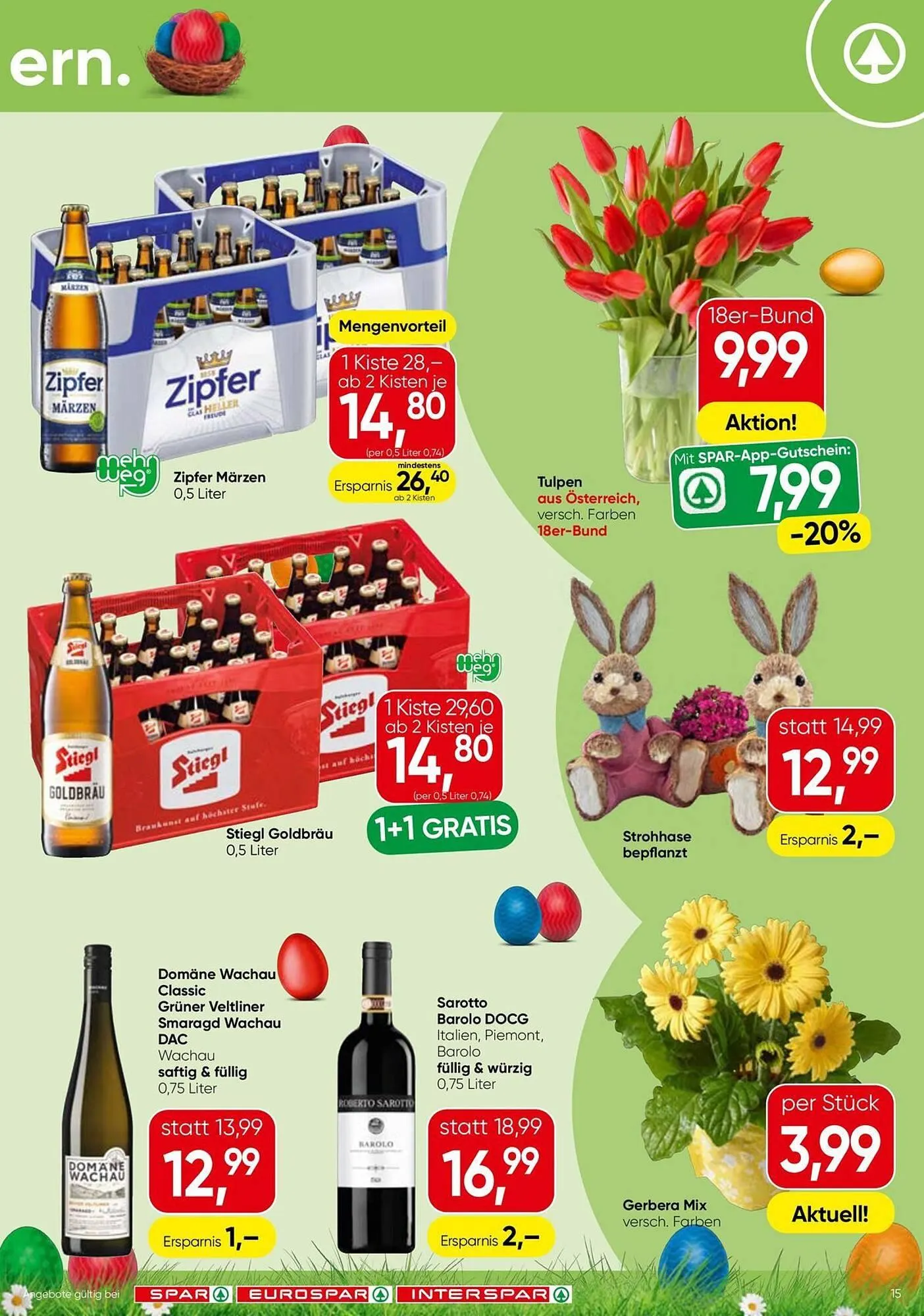 Eurospar Flugblatt von 31. März bis 8. April 2026 - Flugblätt seite  15