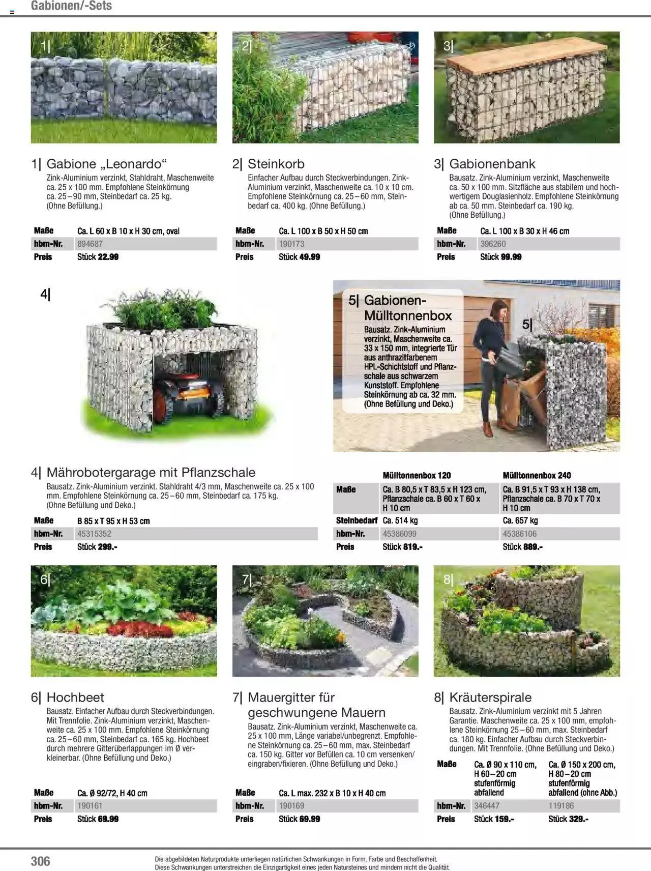 Hagebau Gartenjahr 2023 von 7. März bis 31. Dezember 2023 - Flugblätt seite 306