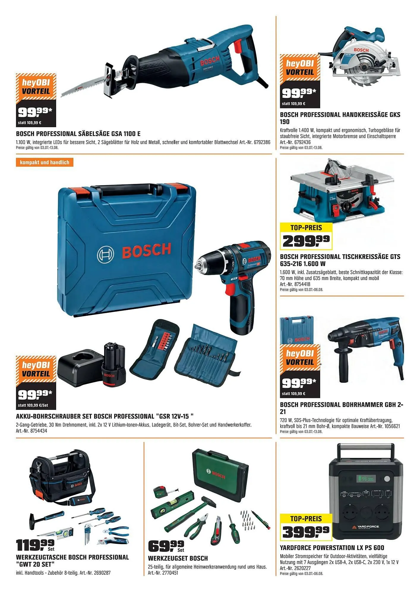 OBI Flugblatt von 30. Juni bis 31. Juli 2023 - Flugblätt seite 8