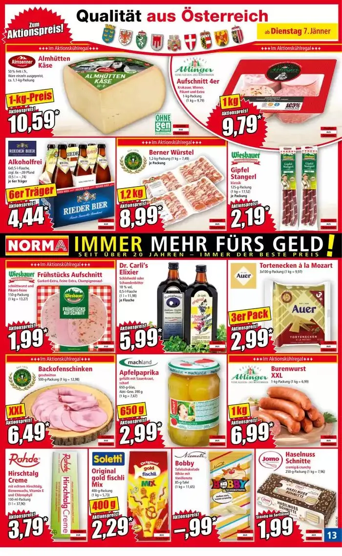 Exklusive Schnäppchen von 7. Jänner bis 11. Jänner 2025 - Flugblätt seite 13