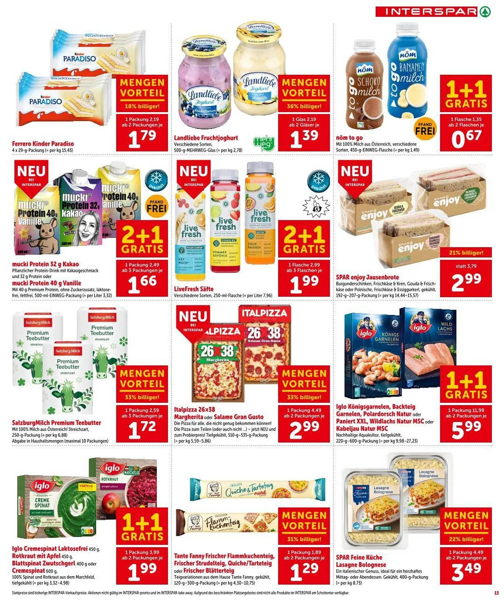 Interspar Flugblatt von 29. Jänner bis 11. Februar 2026 - Flugblätt seite  13