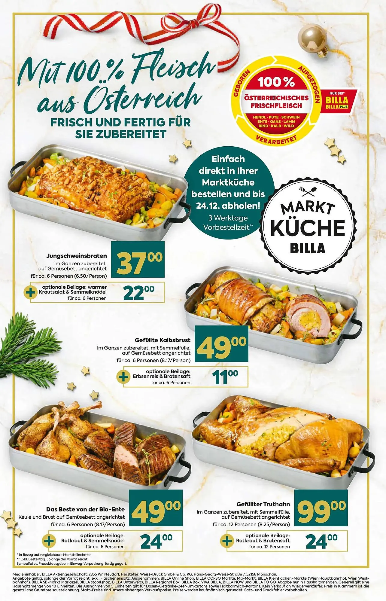 Billa Flugblatt von 27. November bis 24. Dezember 2025 - Flugblätt seite 28