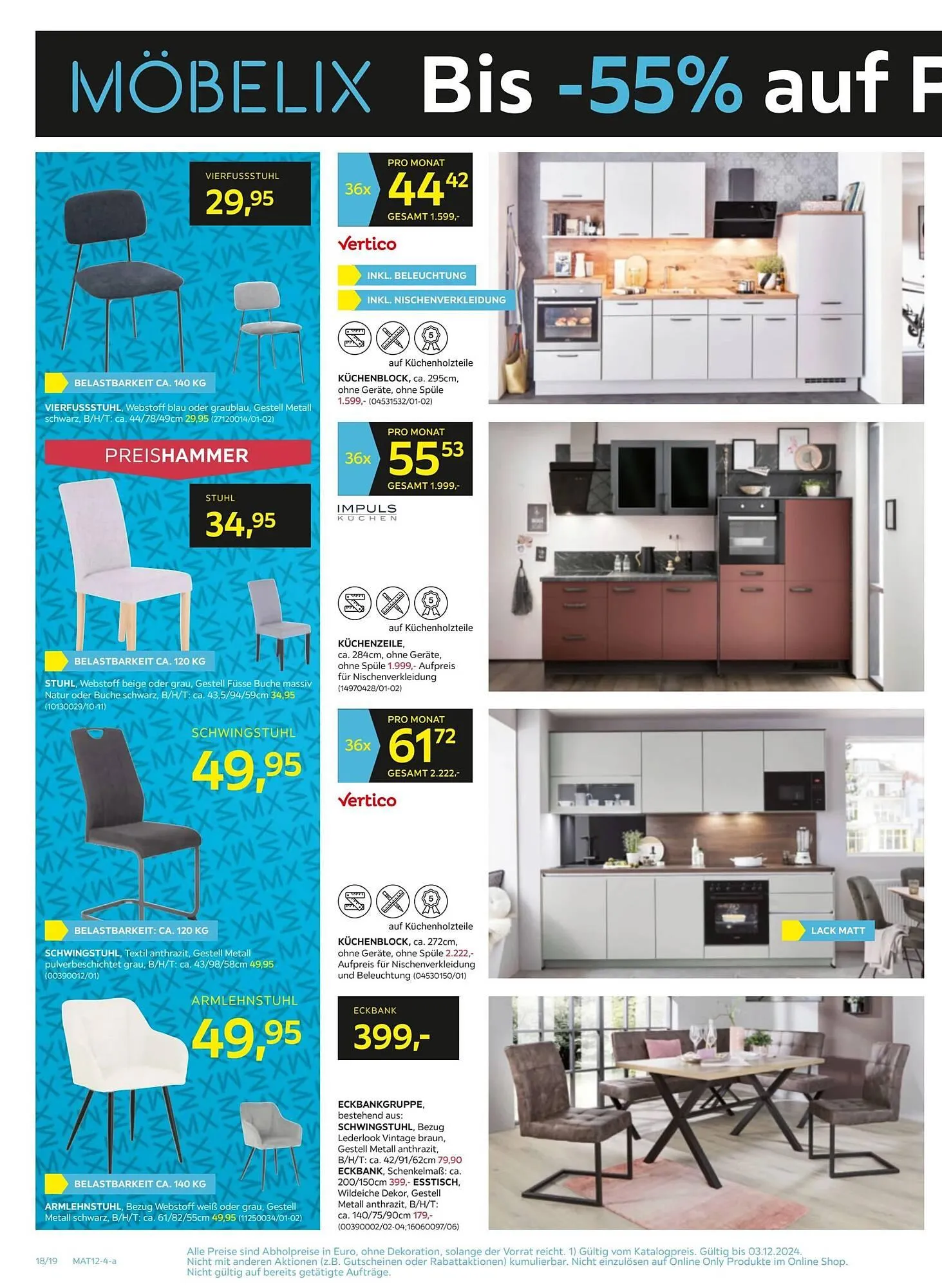 Möbelix Flugblatt von 25. November bis 4. Dezember 2024 - Flugblätt seite 18