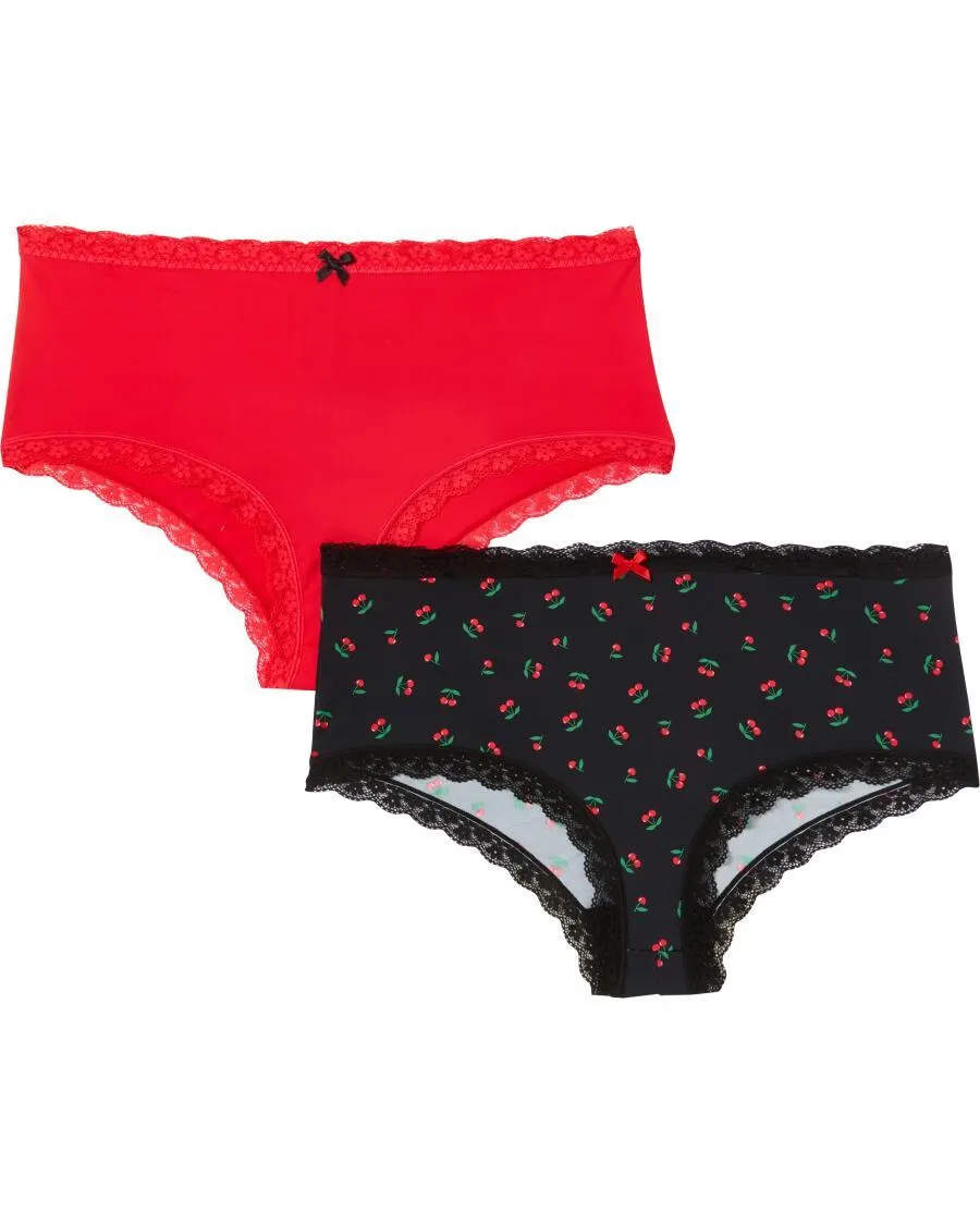 Pantys Kirschen 2er-Pack, Janina curved