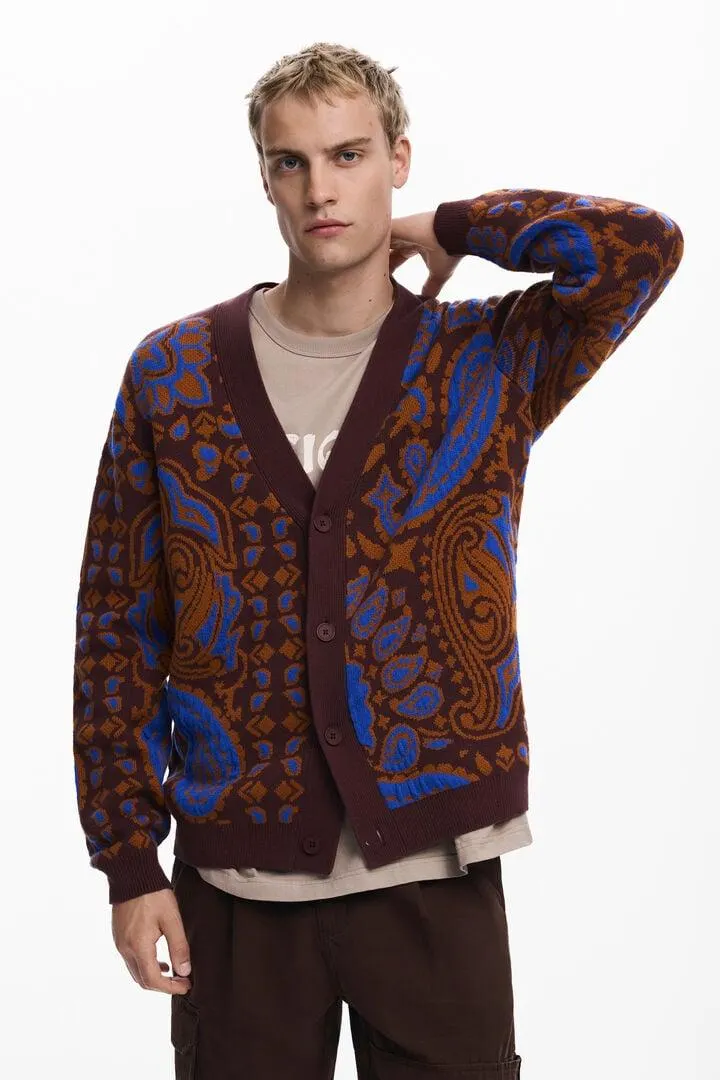 Paisley-Cardigan-Pullover
