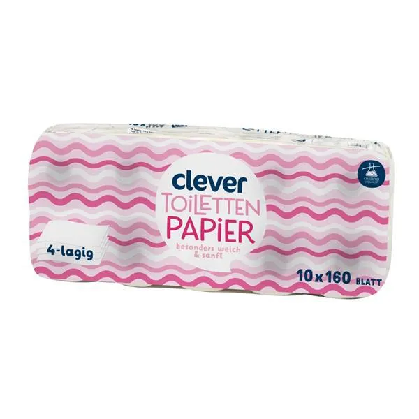 Clever Toilettenpapier 4-lagig