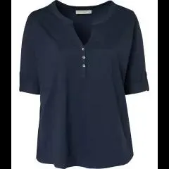 Shirt aus Baumwolle Janina Plus, Y-Ausschnitt