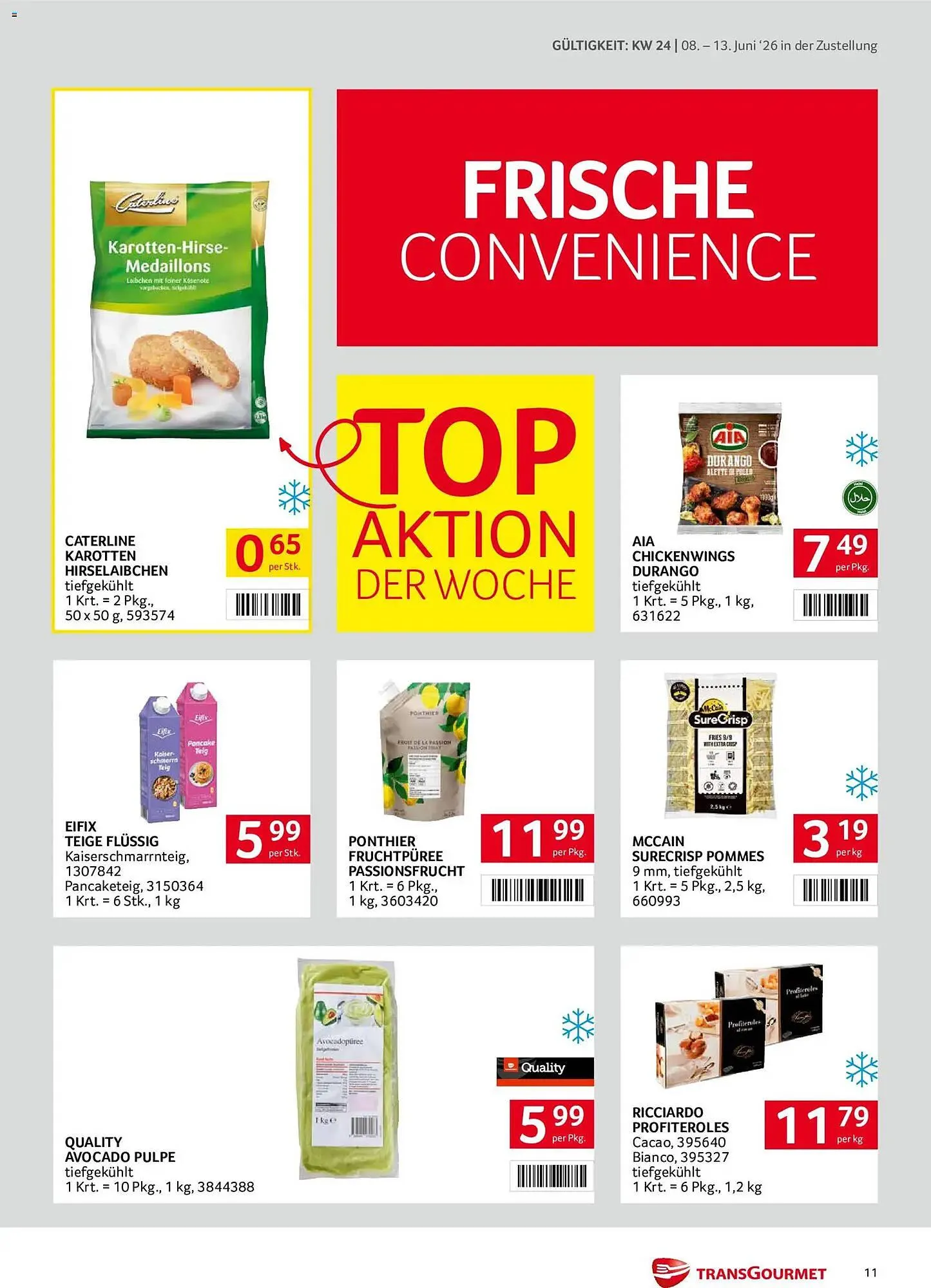 Transgourmet Flugblatt von 8. Juni bis 13. Juni 2026 - Flugblätt seite 11