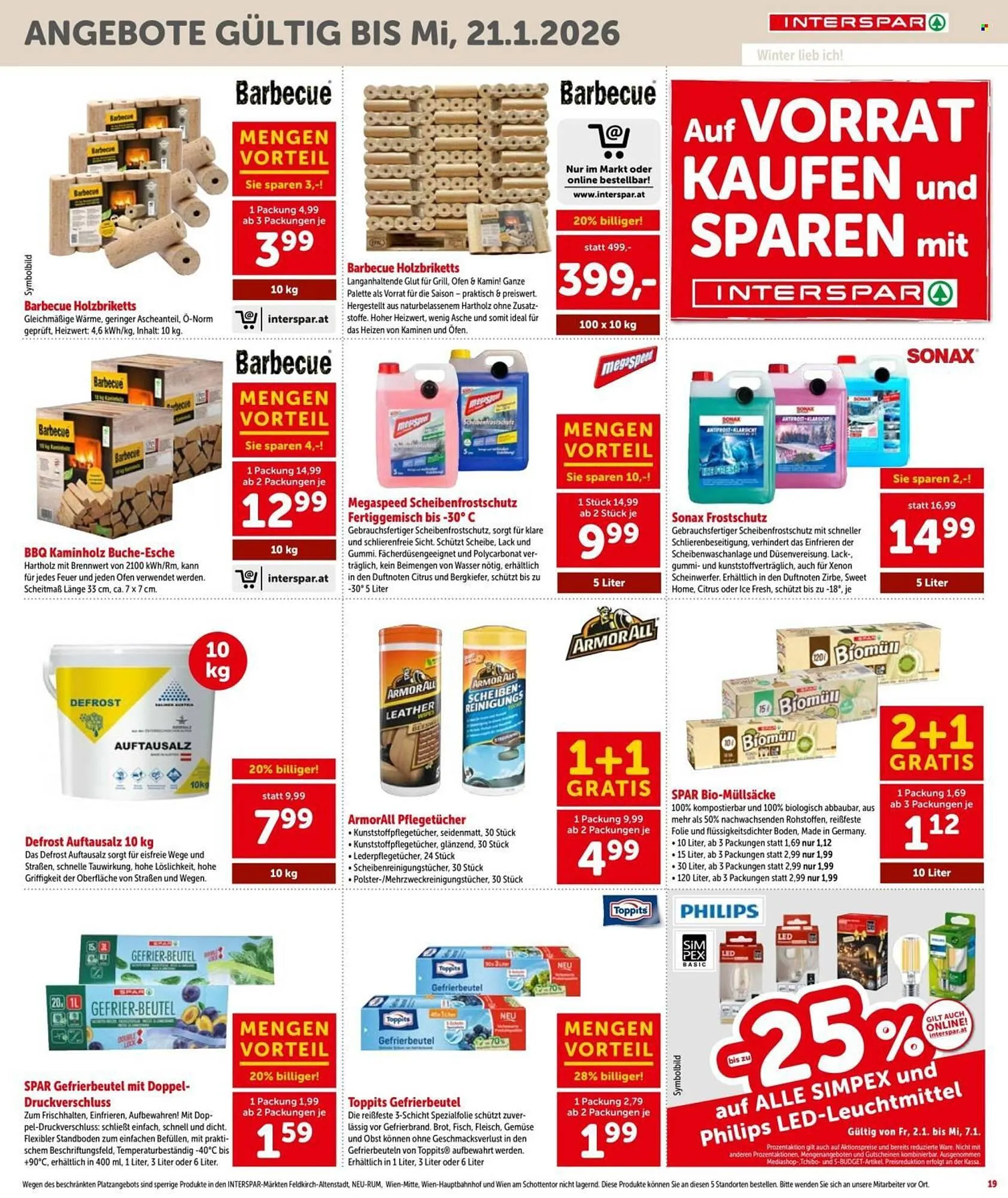 Interspar Flugblatt von 2. Jänner bis 14. Jänner 2026 - Flugblätt seite 19