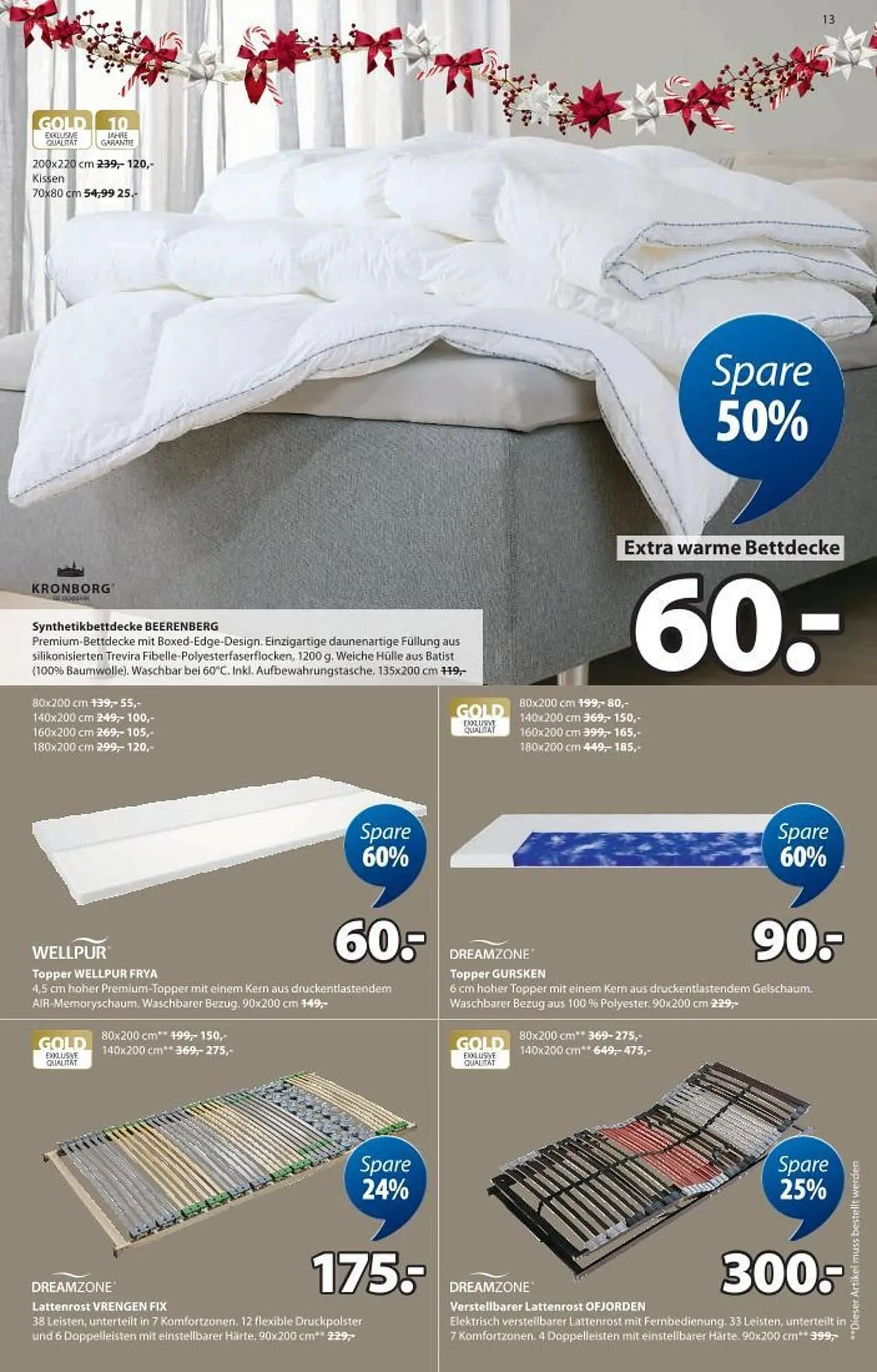 JYSK Flugblatt von 17. Dezember bis 1. Jänner 2026 - Flugblätt seite  13