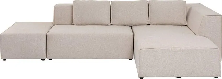 Ecksofa Infinity Ottomane Creme Rechts