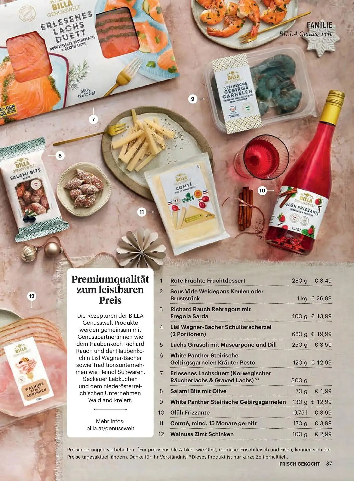 Billa Flugblatt von 1. Dezember bis 31. Dezember 2025 - Flugblätt seite  37