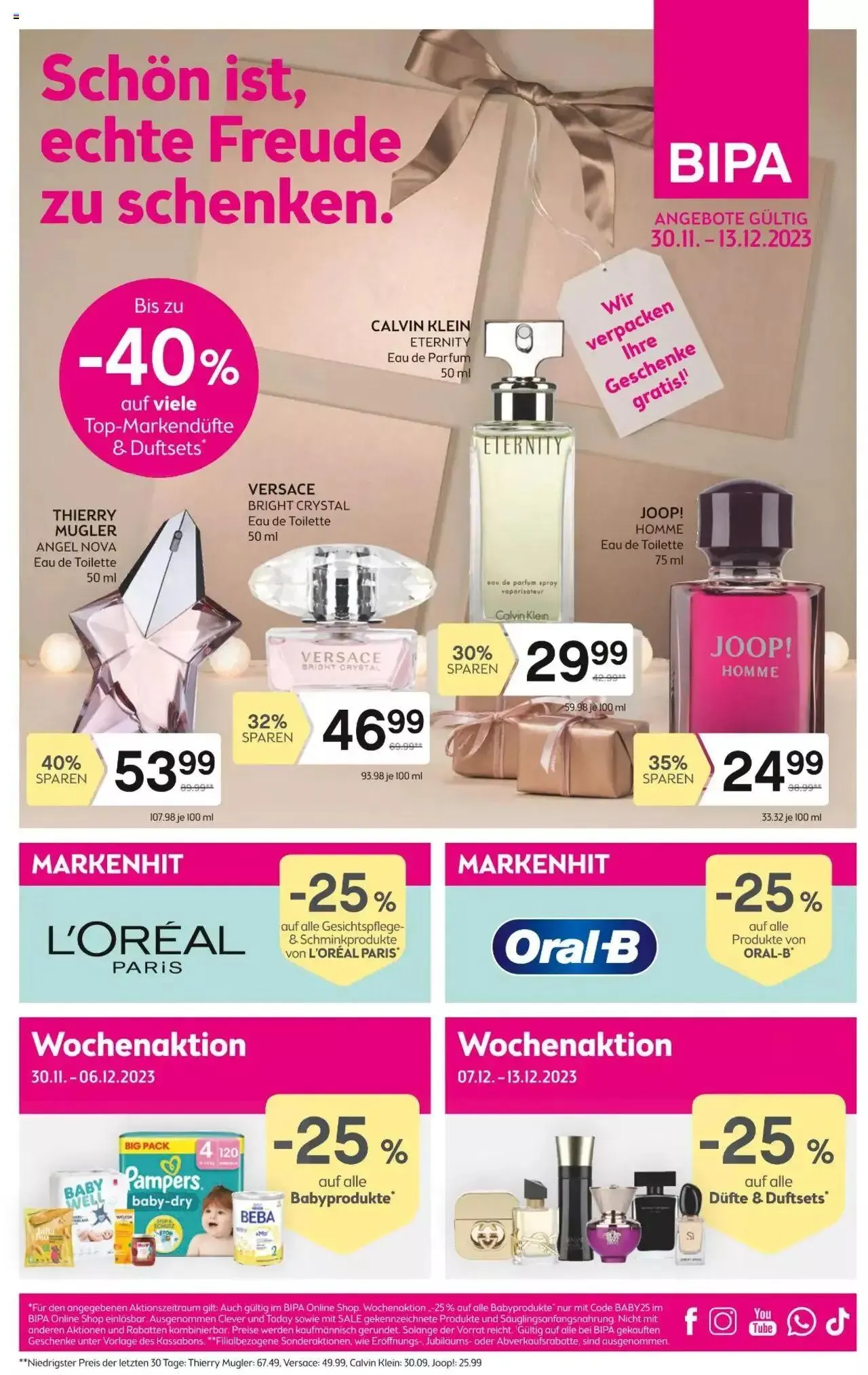 Bipa Flugblatt von 30. November bis 13. Dezember 2023 - Flugblätt seite  