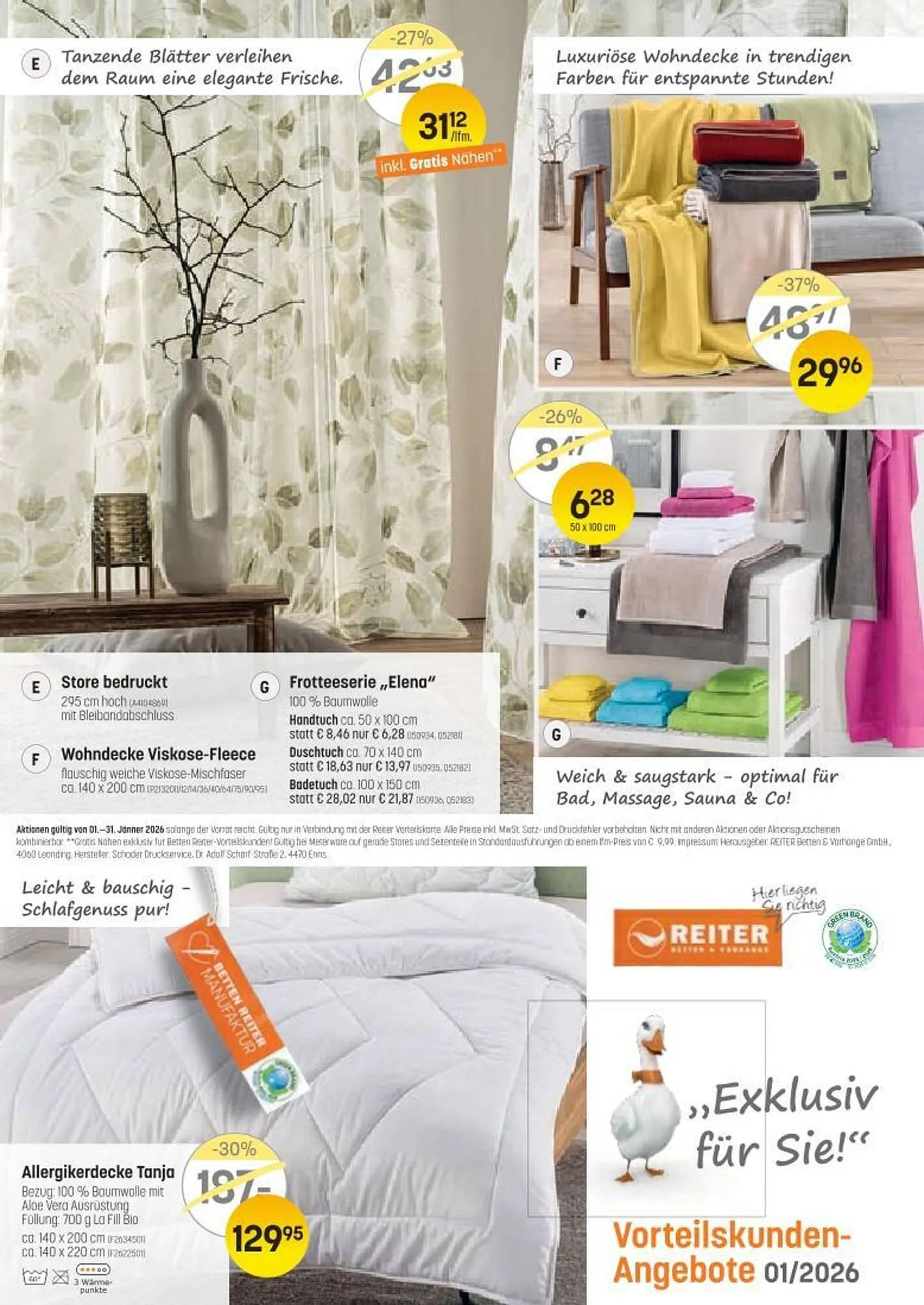 Reiter Flugblatt von 1. Jänner bis 31. Jänner 2026 - Flugblätt seite  1