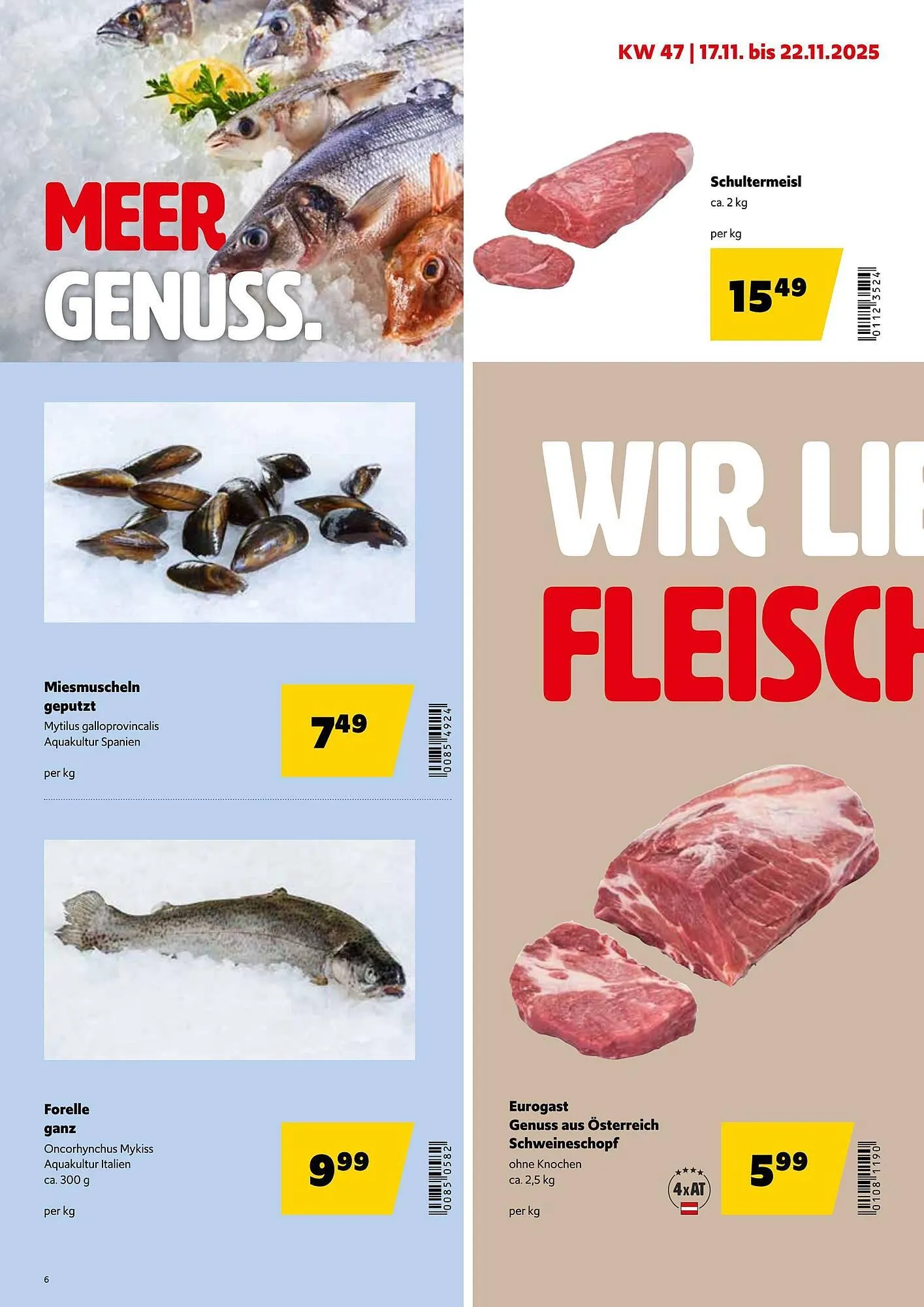 Eurogast Grissemann Flugblatt von 17. November bis 29. November 2025 - Flugblätt seite 6