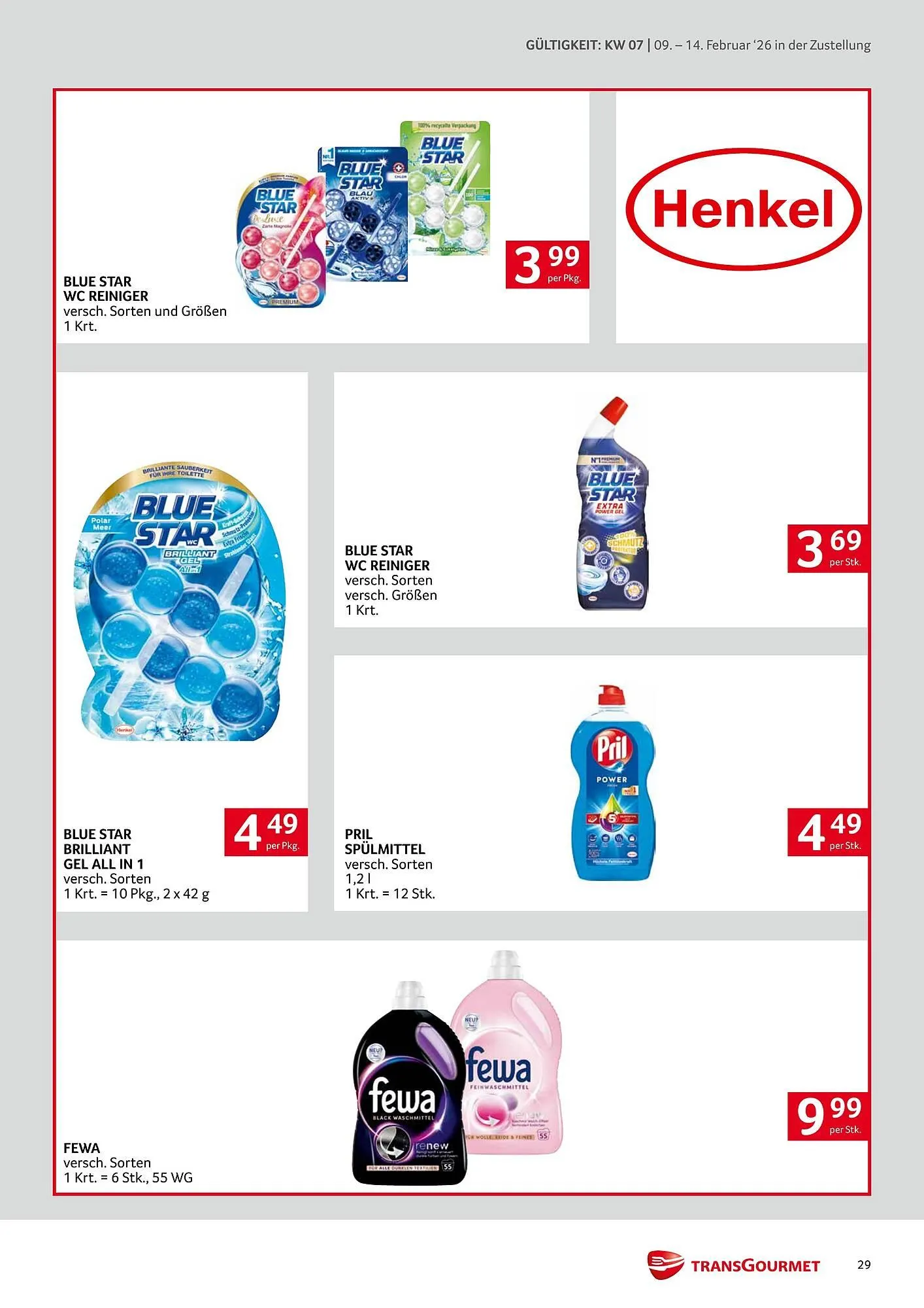 Transgourmet Flugblatt von 9. Februar bis 14. Februar 2026 - Flugblätt seite  29