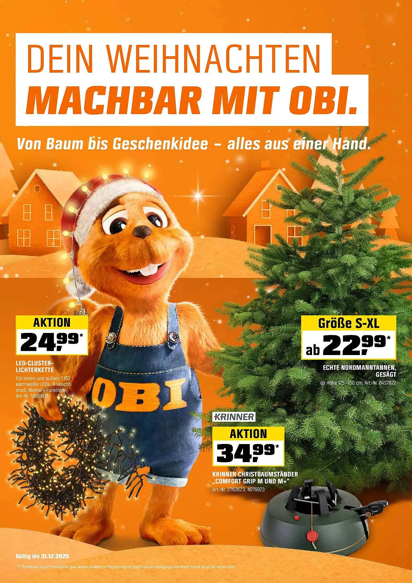 OBI Flugblatt von 14. Dezember bis 31. Dezember 2025 - Flugblätt seite 1