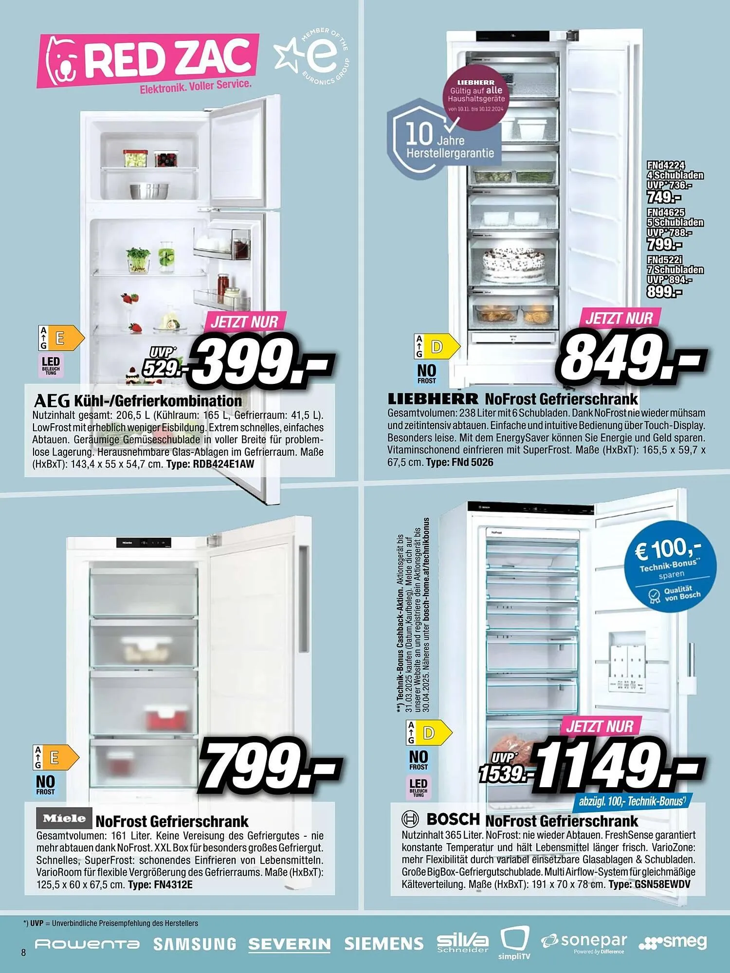 Red Zac Flugblatt von 24. November bis 12. Dezember 2024 - Flugblätt seite 8