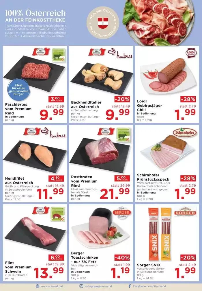 Unimarkt flugblatt von 27. November bis 3. Dezember 2024 - Flugblätt seite 4