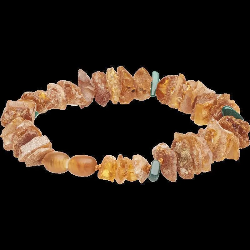 Allpets Bernsteinkette Malachit 45 cm