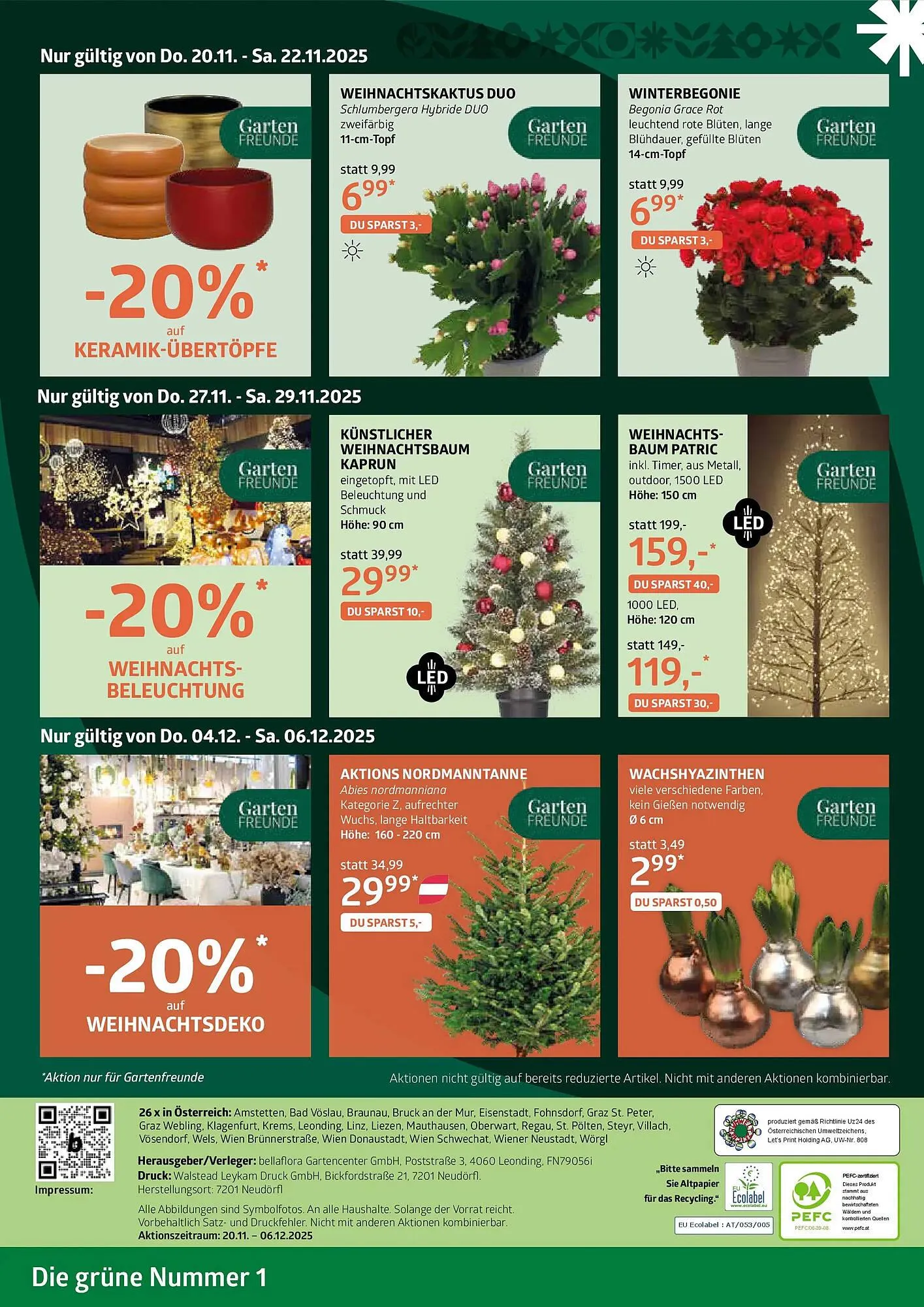 Bellaflora Flugblatt von 20. November bis 6. Dezember 2025 - Flugblätt seite  8