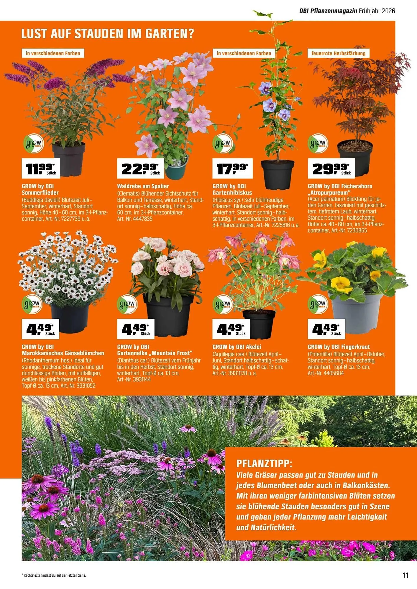 OBI Flugblatt von 1. April bis 1. Mai 2026 - Flugblätt seite  11