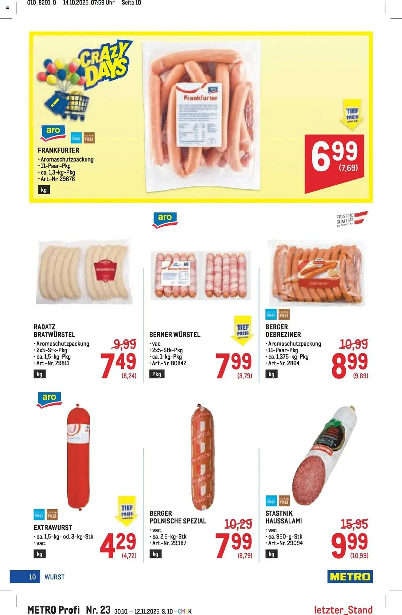 Metro Flugblatt von 30. Oktober bis 12. November 2025 - Flugblätt seite  10