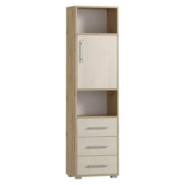 Easy Möbel Schrank Curug 22, Farbe: Eiche / Buche hell - Abmessungen: 188 x 50 x 34 cm