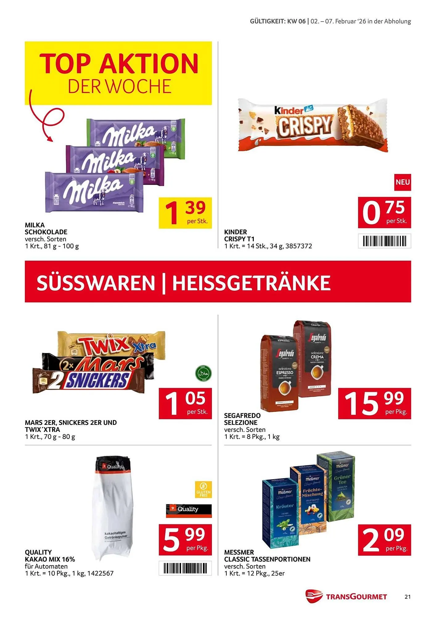 Transgourmet Flugblatt von 2. Februar bis 7. Februar 2026 - Flugblätt seite 20