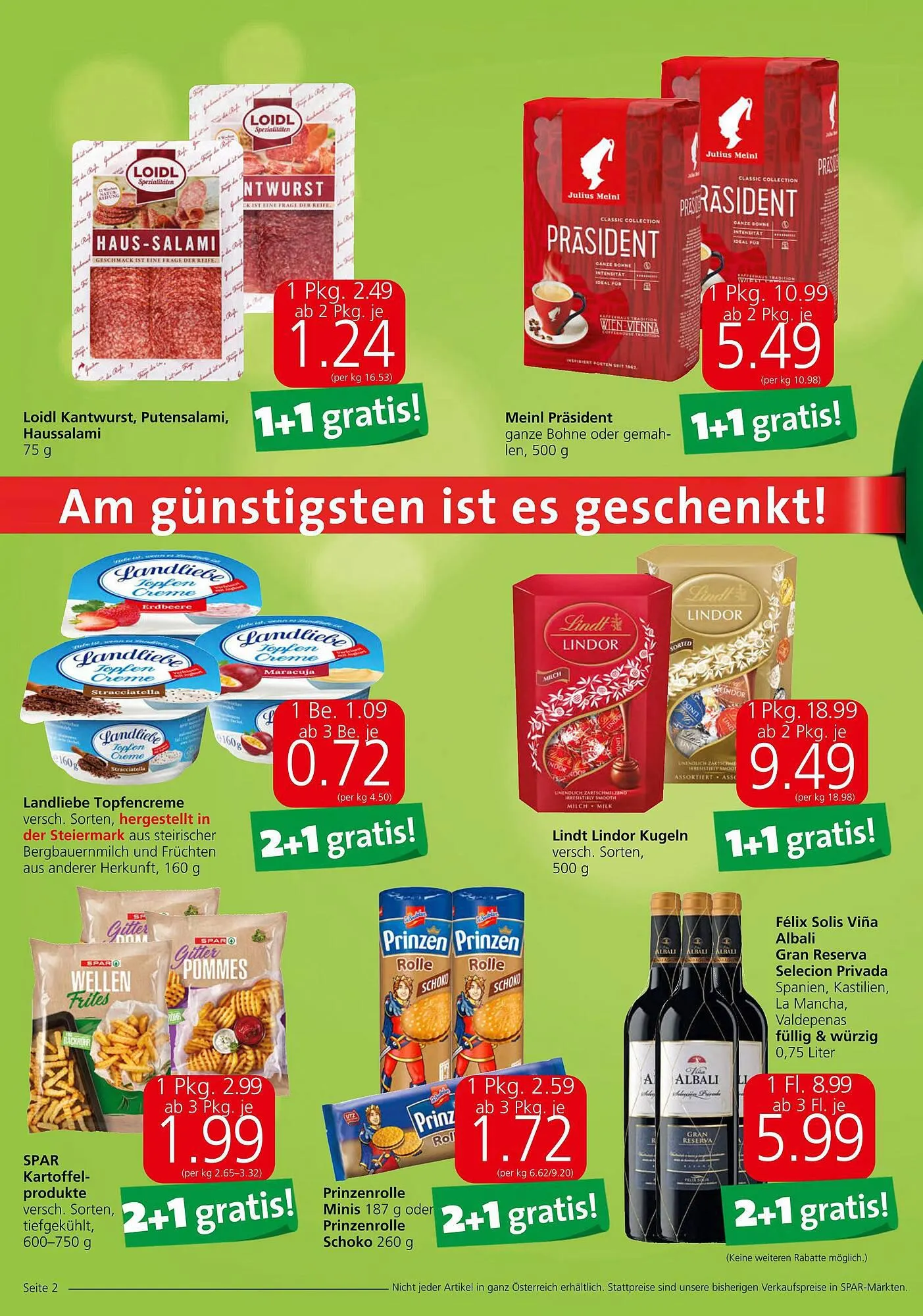 Spar Flugblatt von 21. September bis 27. September 2023 - Flugblätt seite 2