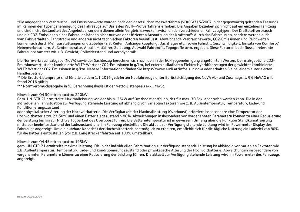 Audi A3 Sportback von 20. März bis 20. März 2025 - Flugblätt seite 16