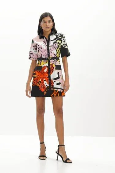 Vestido corto orquídeas M. Christian Lacroix