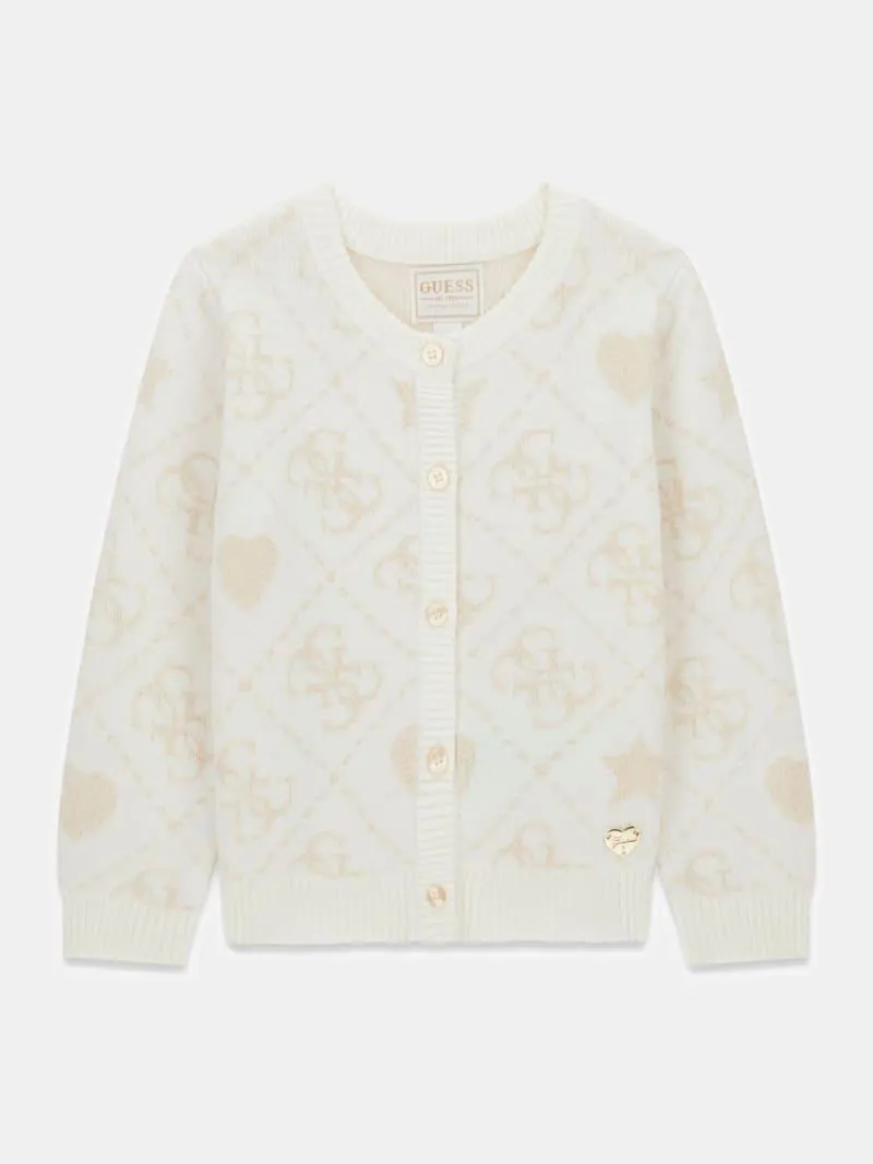 Lurex-Cardigan mit 4G-Logo