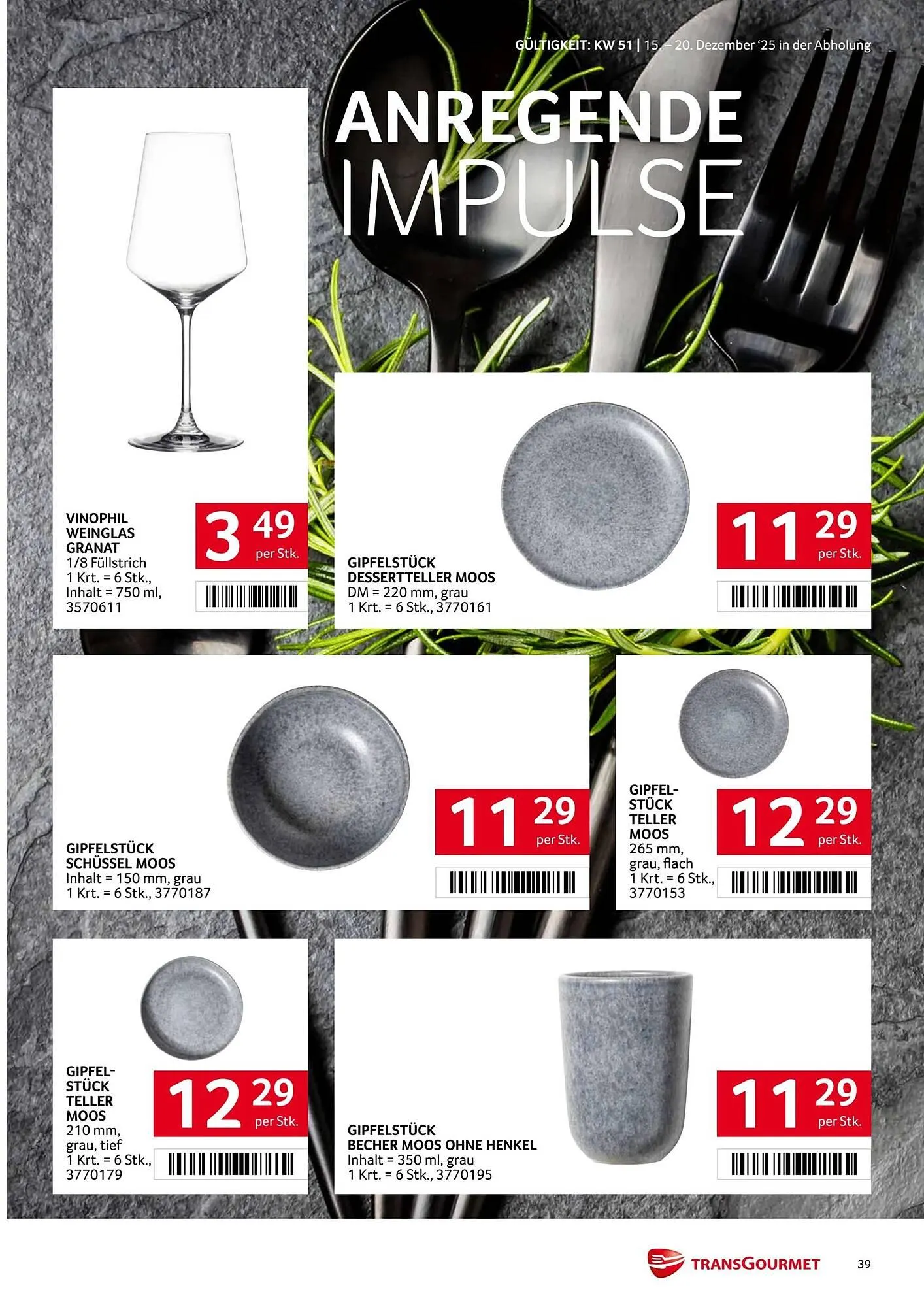 Transgourmet Flugblatt von 15. Dezember bis 21. Dezember 2025 - Flugblätt seite  38
