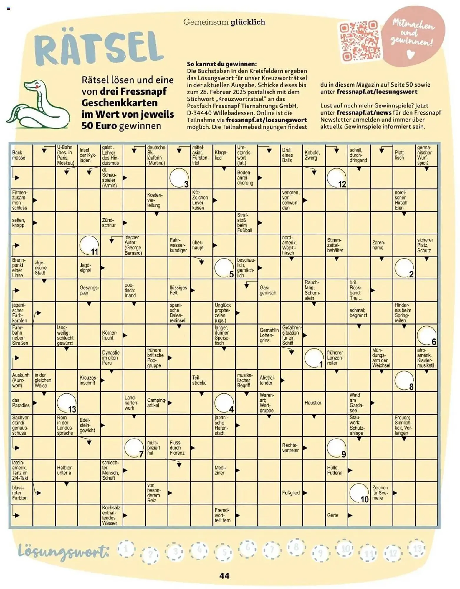 Fressnapf Flugblatt von 2. Jänner bis 2. März 2025 - Flugblätt seite 44