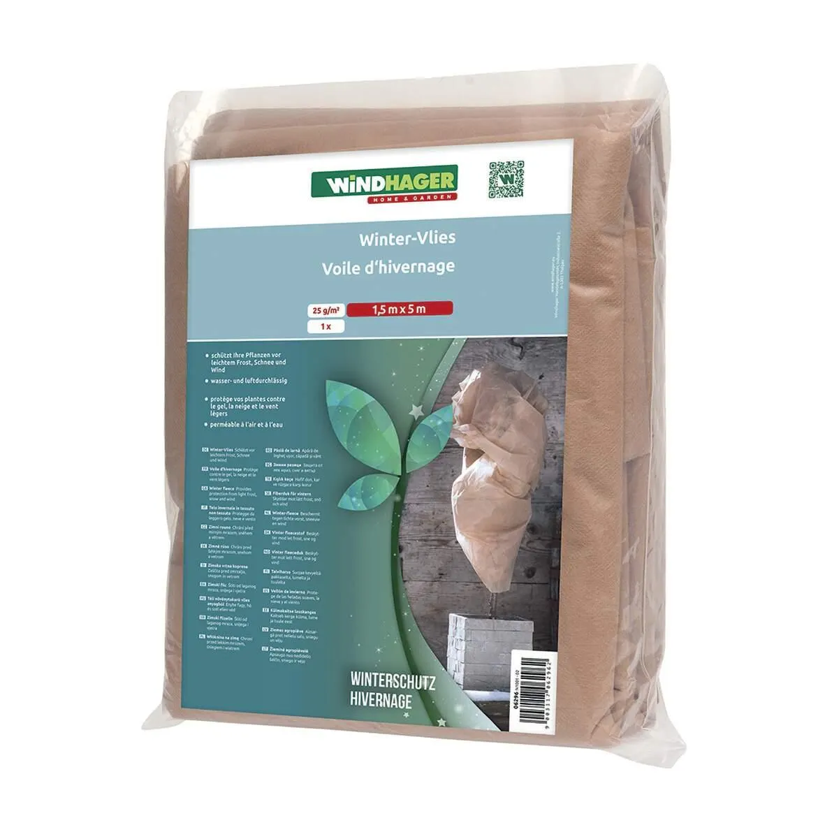 Winter-Vlies beige 5x1,5m extra stark 25g/m2