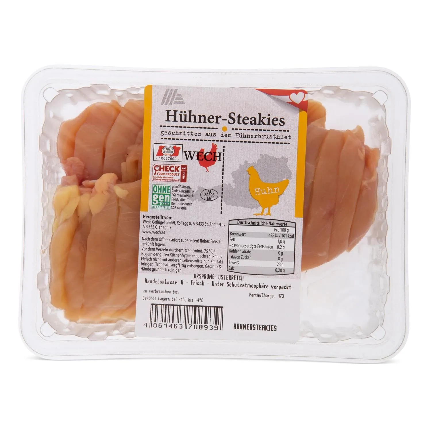GENUSS 100% AUS ÖSTERREICH Geflügel-Steakies, Huhn