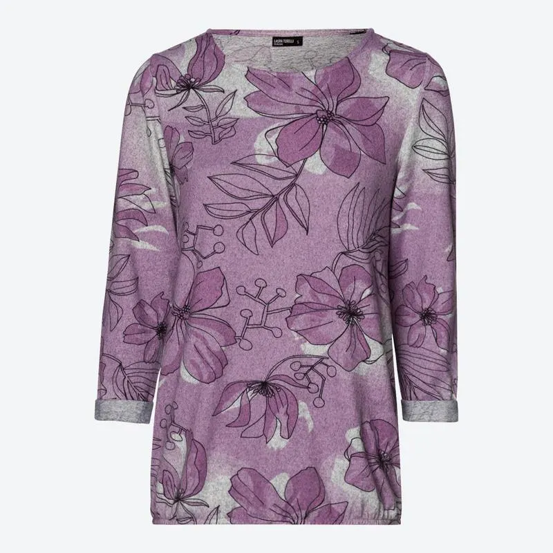 Damen-Pullover mit Ärmelumschlägen