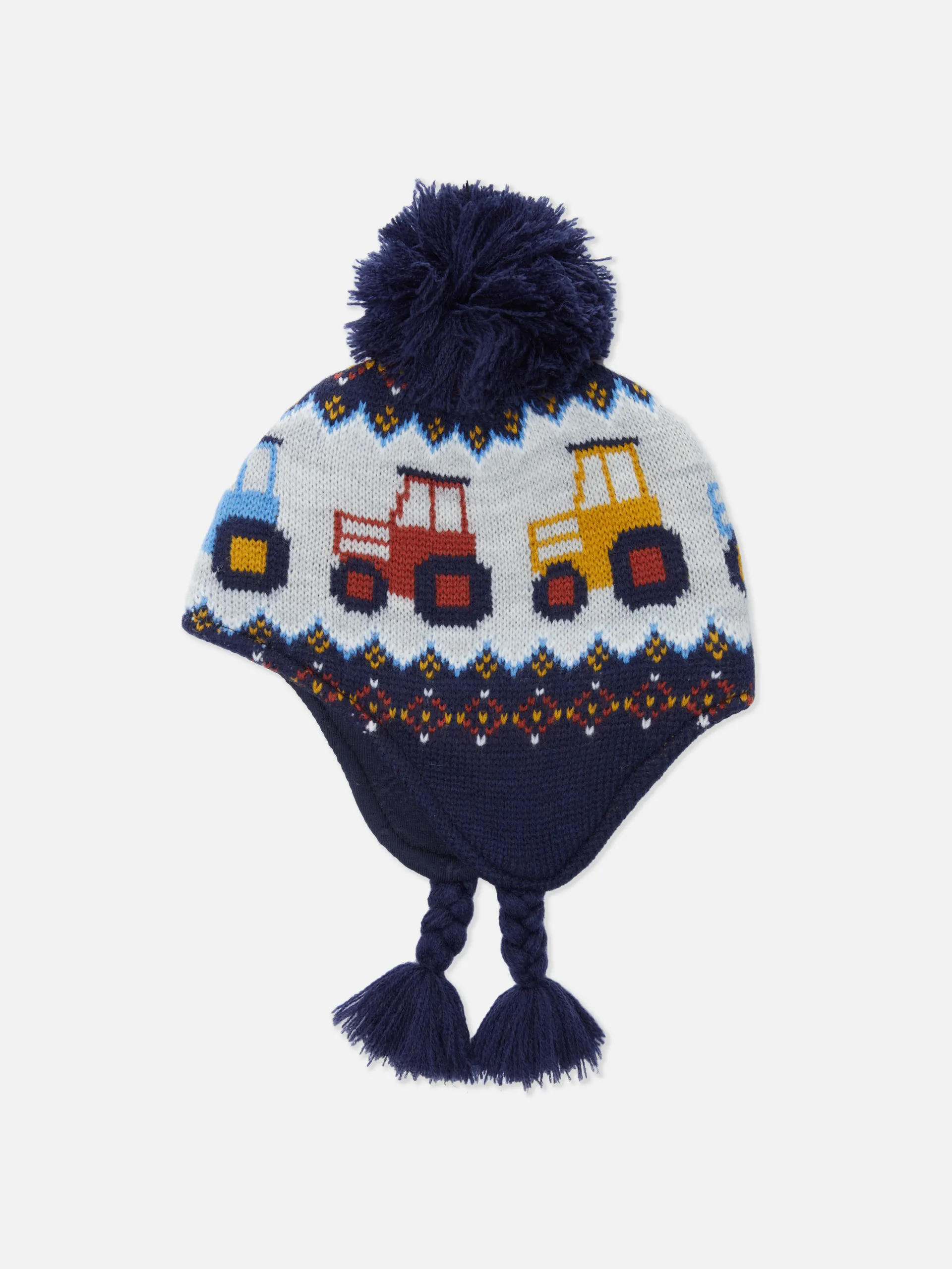 Uschanka mit Traktormotiv