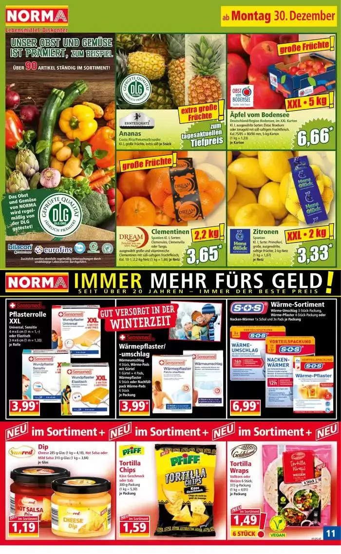 Aktuelle Deals und Angebote von 30. Dezember bis 3. Jänner 2025 - Flugblätt seite 11