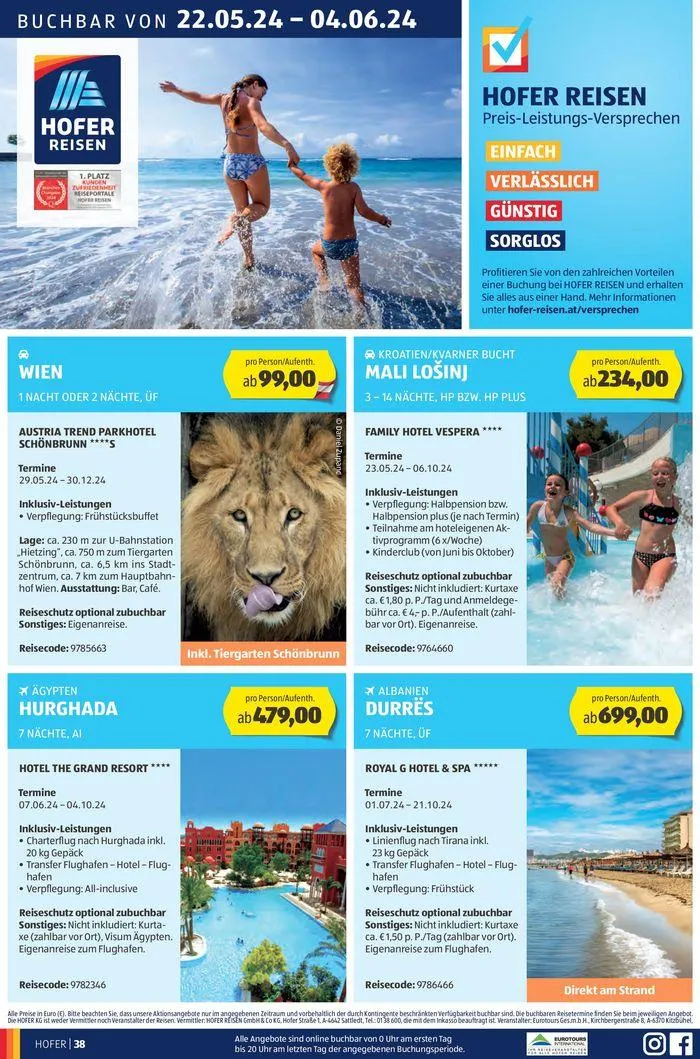 Blättern Sie online im HOFER Flugblatt von 22. Mai bis 5. Juni 2024 - Flugblätt seite 42