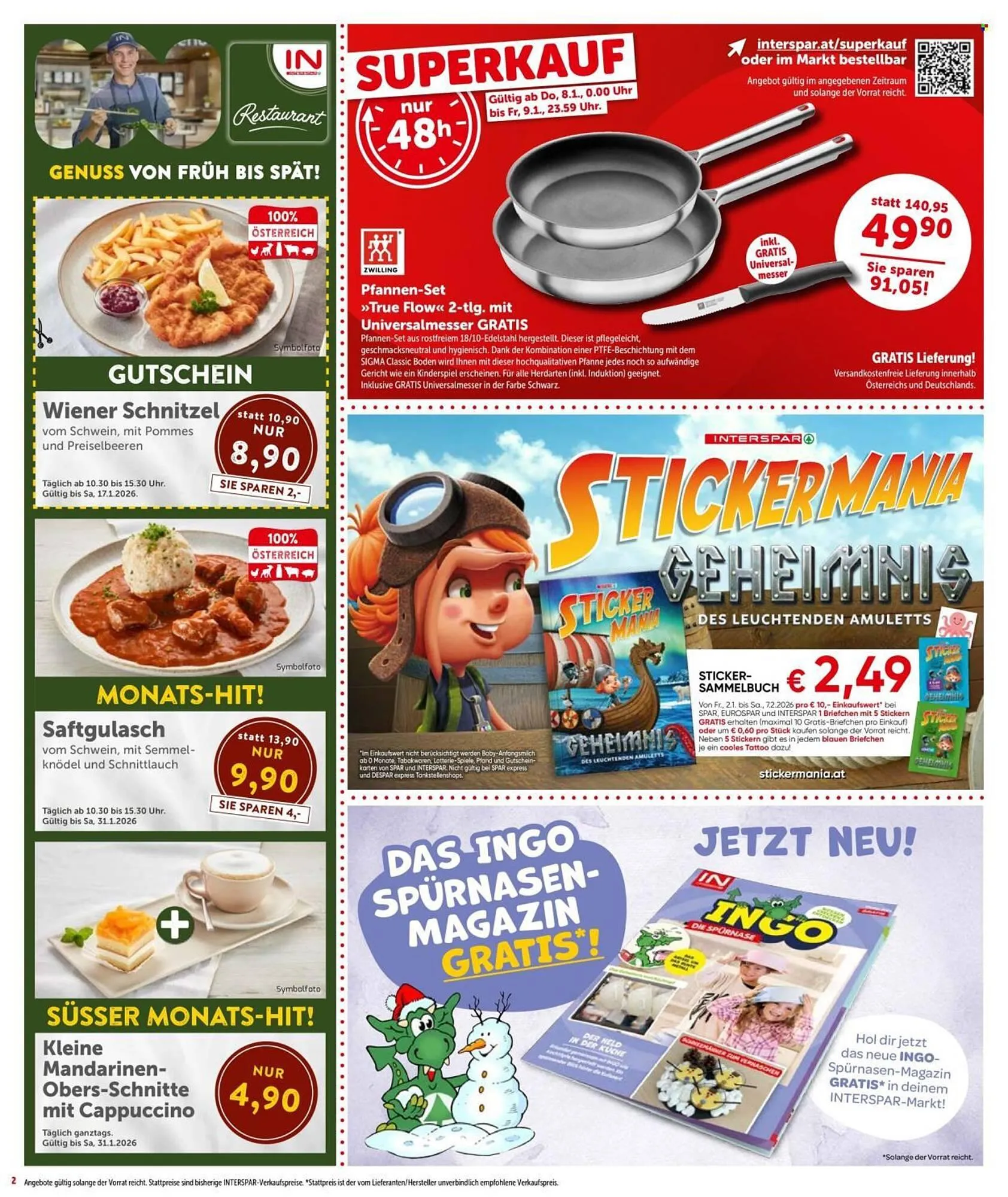 Interspar Flugblatt von 8. Jänner bis 14. Jänner 2026 - Flugblätt seite 2