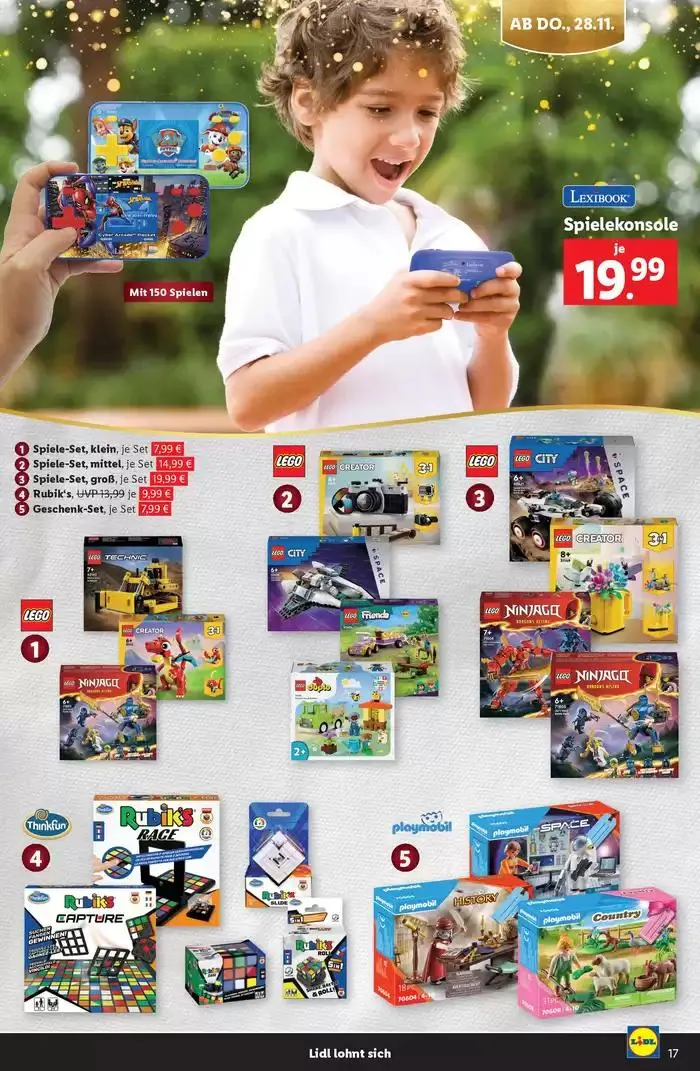 Sonderflyer Spielwarenkatalog von 4. November bis 14. Dezember 2024 - Flugblätt seite 17