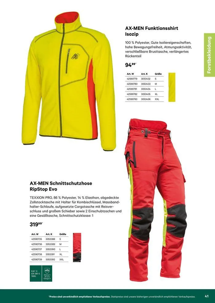 Katalog Bekleidung 2024 von 17. Mai bis 26. Mai 2024 - Flugblätt seite  41