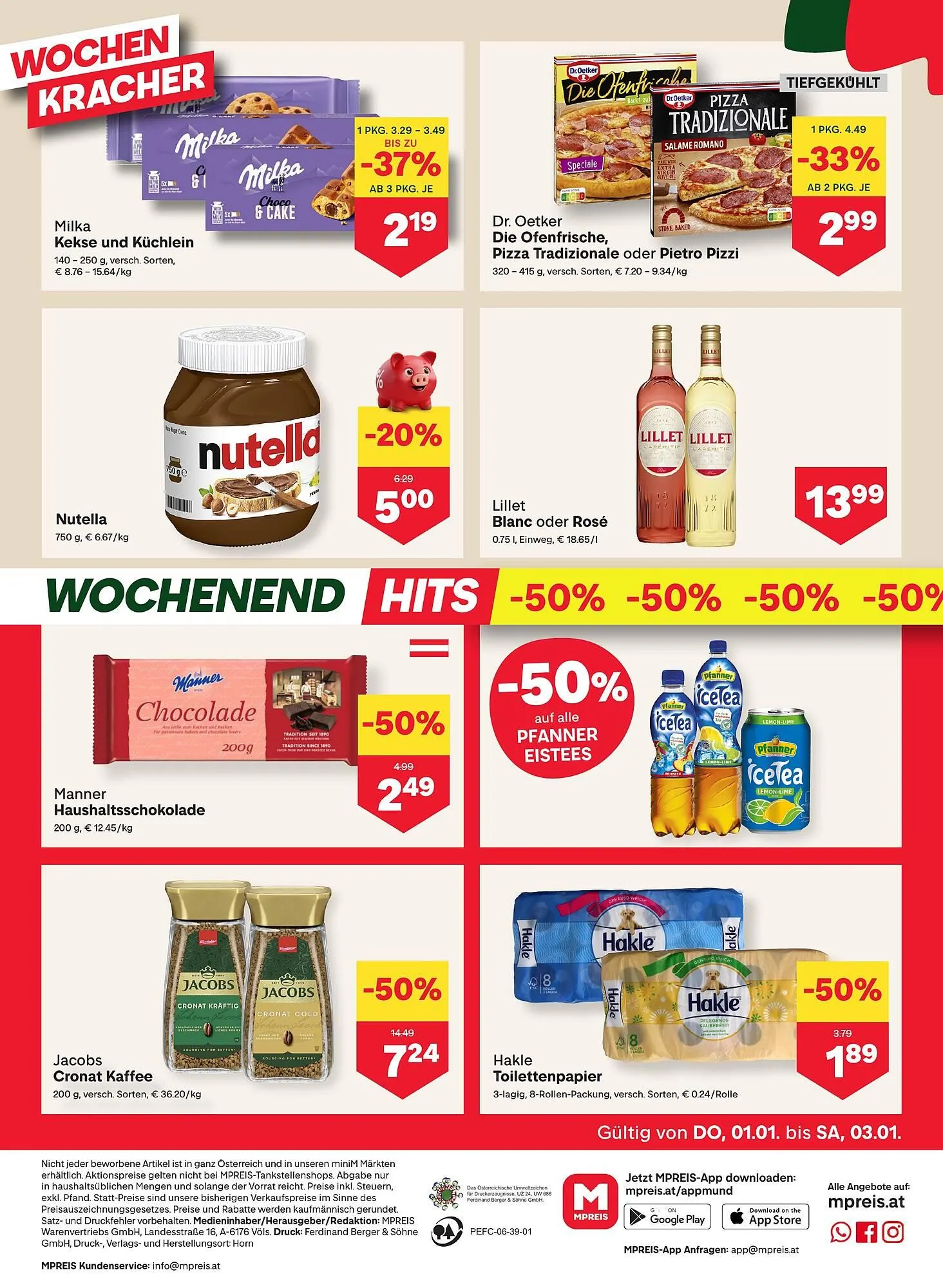 MPreis Flugblatt von 1. Jänner bis 7. Jänner 2026 - Flugblätt seite  12