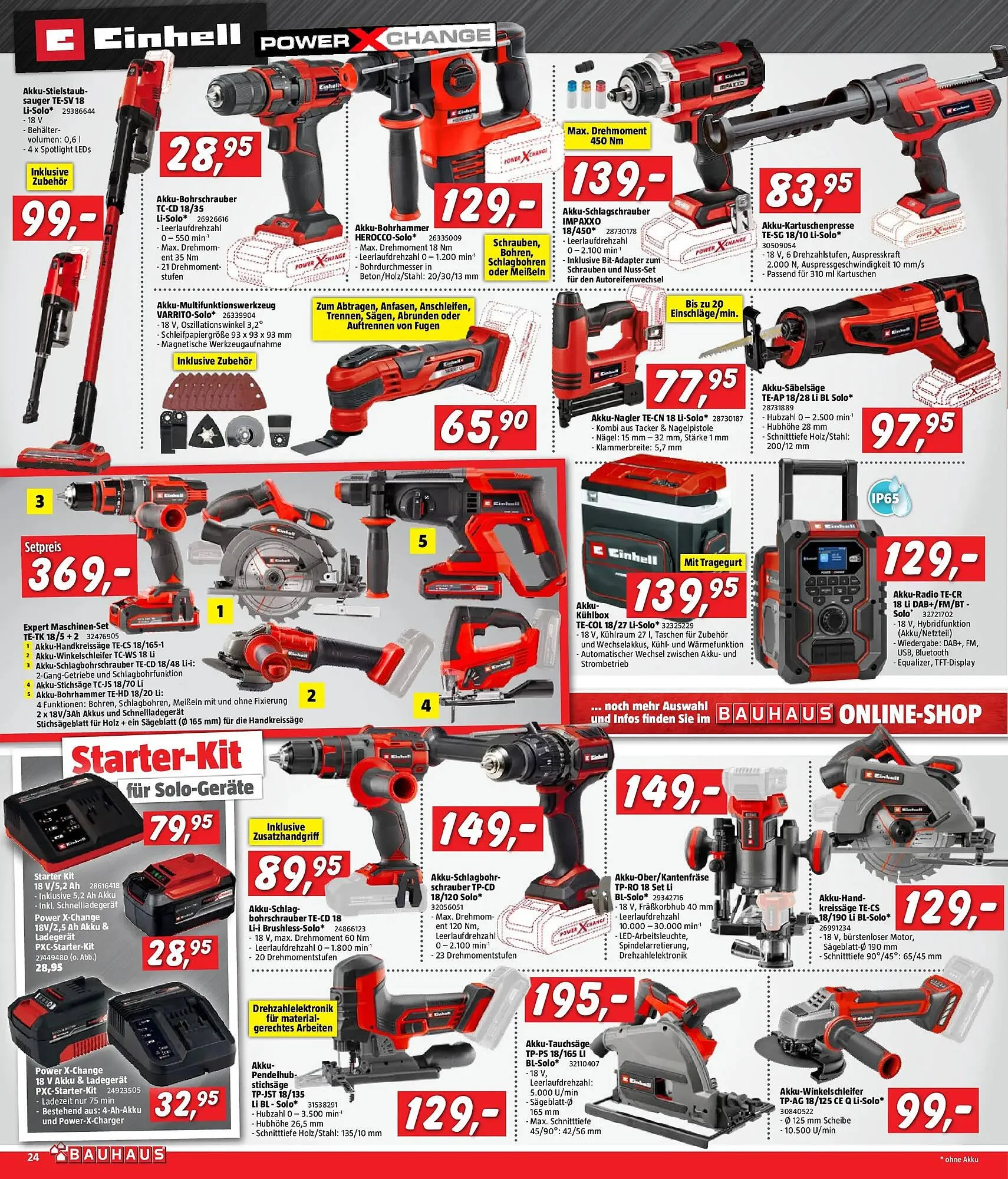 Bauhaus Flugblatt von 1. April bis 21. April 2026 - Flugblätt seite  24